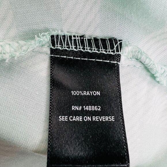 Torrid Size 0/L/12 Geo Challis Self Tie Midi Trapeze Dress‎ Mint Blue w/ Pockets - Picture 11 of 12